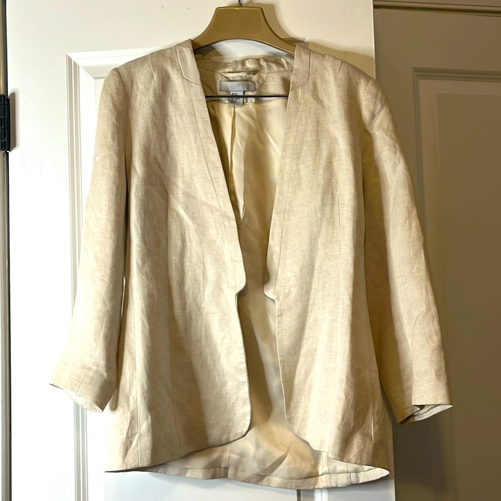 Tan linen jacket with lining